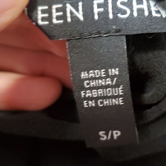 Eileen Fisher Black 100% Silk Pants - Picture 7 of 7